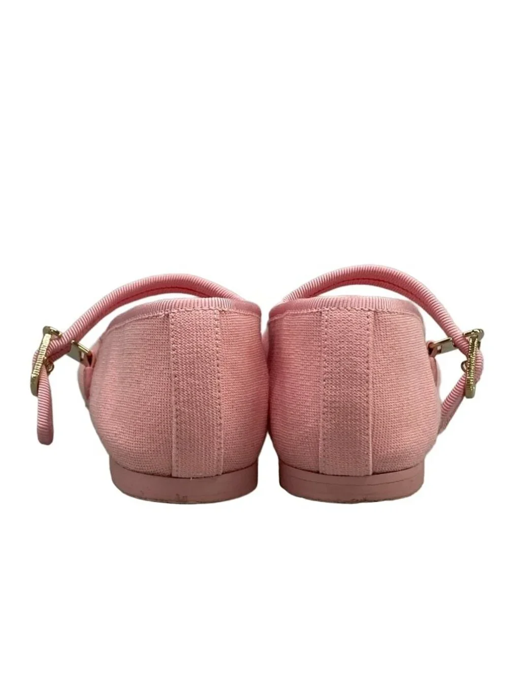Chanel Flat Shoes C Light Pink Black CC Logo Cotton